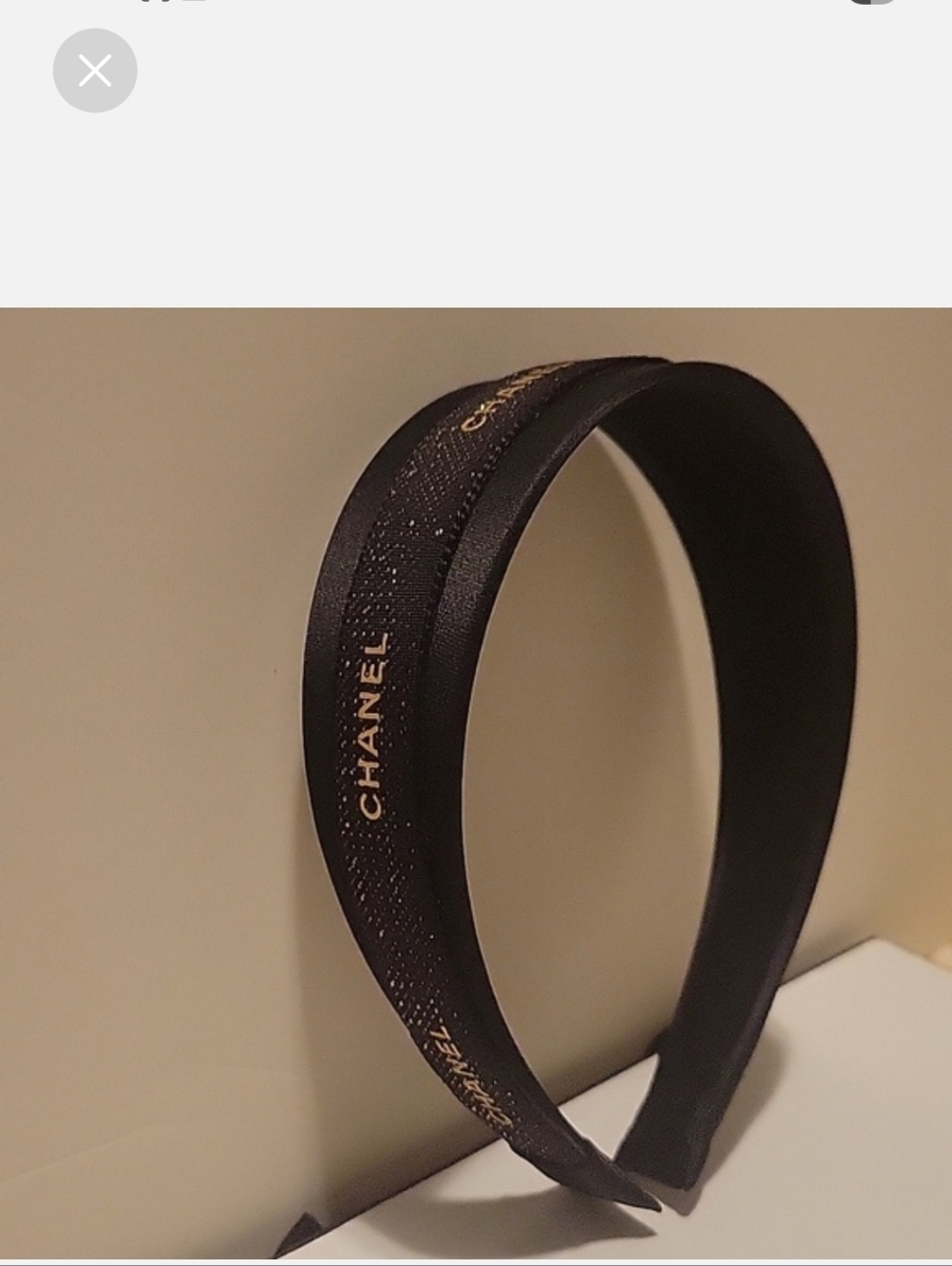 CHANEL Black & Gold Ribbon